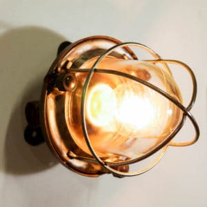 Round wall light with fence, bakelite fasteners