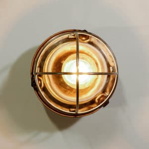 Round wall light with fence, bakelite fasteners