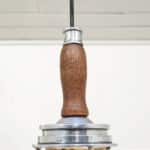anciellitude Inspection lamp with wood handle and 