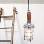 anciellitude Inspection lamp with wood handle and 