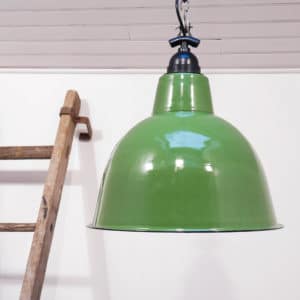 Green enamelled ceiling lamp V1 2