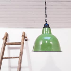 Green enamelled ceiling lamp V2 2