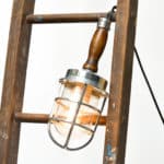 Portable lamp with wood handle anciellitude 