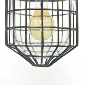 suspension indust chimi globe grillagée anciellitude