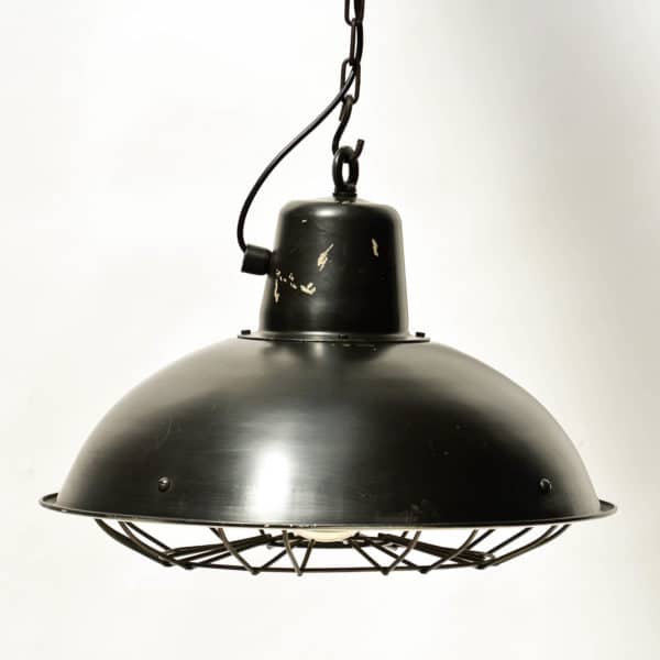 Black Ceiling Lamp with Fence anciellitude