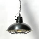 Black Ceiling Lamp with Fence anciellitude