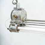 Industrial Explosion-Proof Fluorescent Light in Polished Cast Aluminium, Rewired anciellitude