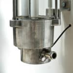 Industrial  Fluorescent Light in Polished Cast Aluminium and Clear Glass  anciellitude