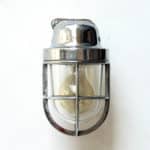 Wall Light in Chrome Plated Brass with a Fence anciellitude