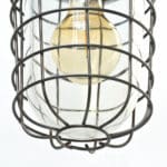 Ceiling lamp, Glass Globe with Squared Fence Anciellitude
