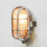 Wall Light in Cast Aluminium, Glass with Wide Stripes anciellitude