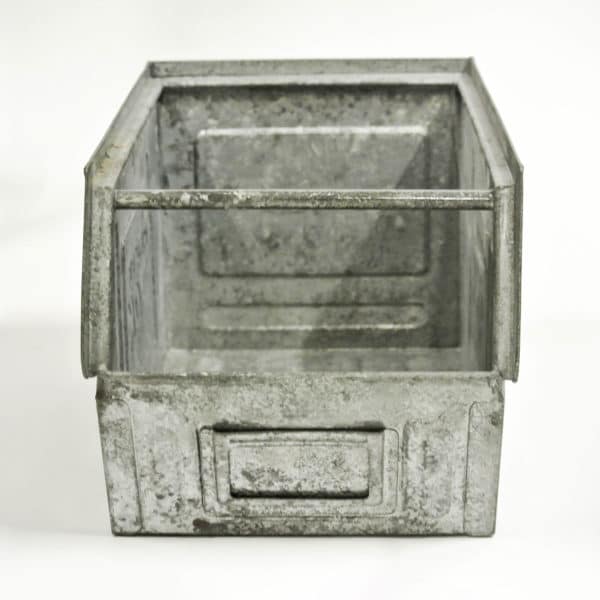 Small Galvanized Metallic Crates (Varnished) Anciellitude