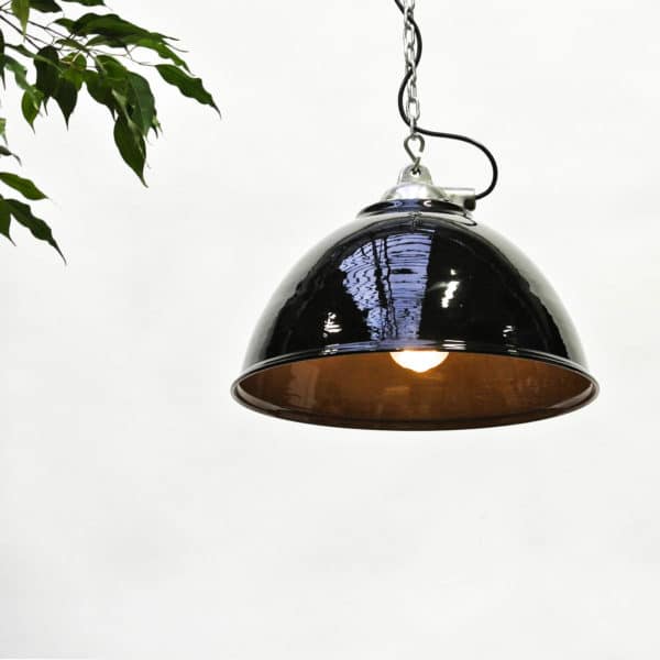 Ceiling Lamp in Steel, Repainted in Brilliant Epoxid Paint anciellitude