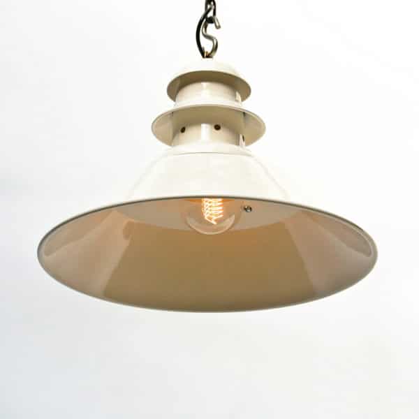 Black Ceiling Light with Perforated Neck, white cream anciellitude