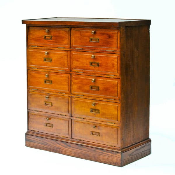 Small Vintage Notary Cabinet with Flaps anciellitude