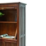 « Small » Vintage Notary Cabinet with Curtains anciellitude