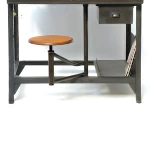 Old Desk with Integrated Sitting anciellitude