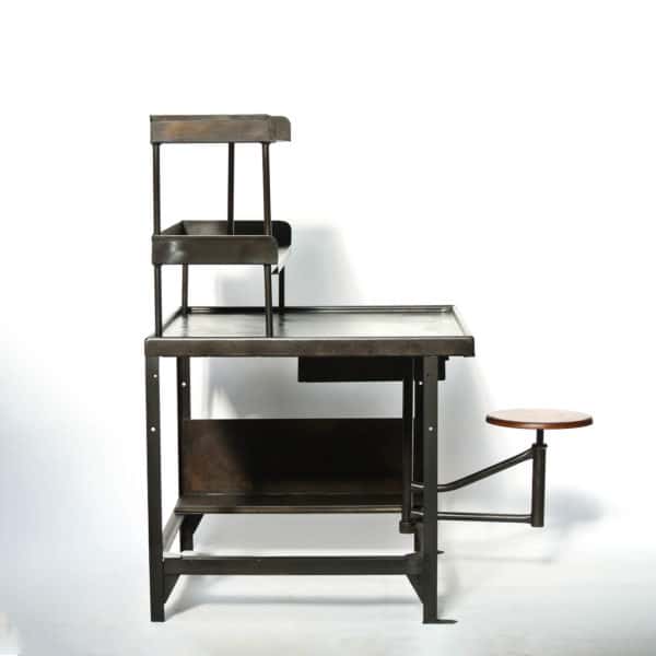  Old Desk with Integrated Sitting anciellitude
