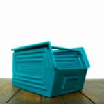 Caisse Schafer turquoise anciellitude