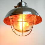 Small Steel Pendant Light with Lampshade.. anciellitude