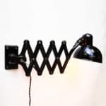 Scissor Wall Lamp Kaiser Idell by  Dell, Black. anciellitude