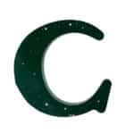 Old Green Letter C of Signboard Made of Zinc  anciellitude
