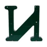 Old Green Letter N of Signboard Made of Zinc  anciellitude