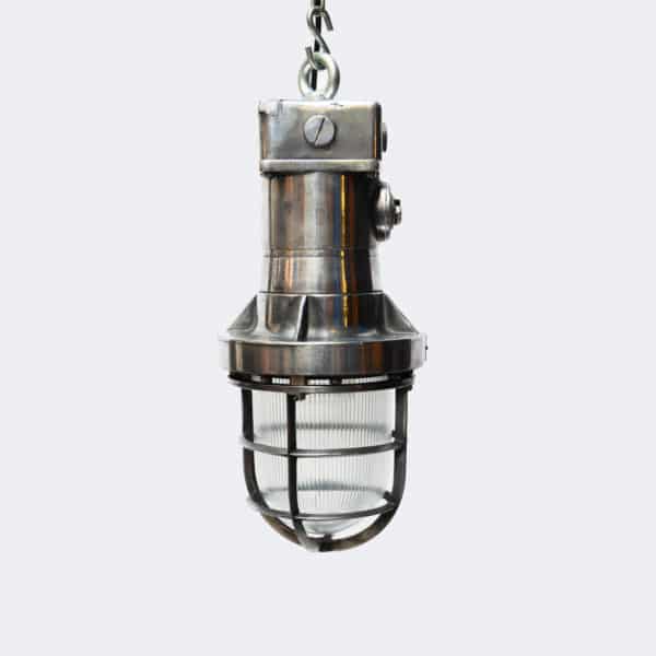 Ceiling Lamp in Polished Aluminium (Chemical Industry) anciellitude