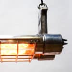 Double Fluo anti-déflagration grillagé en fonte d’aluminium petit format version 4 ampoules anciellitude