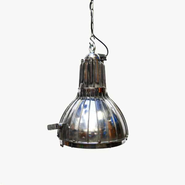 Old Spotlight Made of Cast Aluminium, Adapted in Ceiling Lamp anciellitude