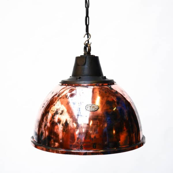 Vintage Holophane Ceiling Light Made of Copper anciellitude