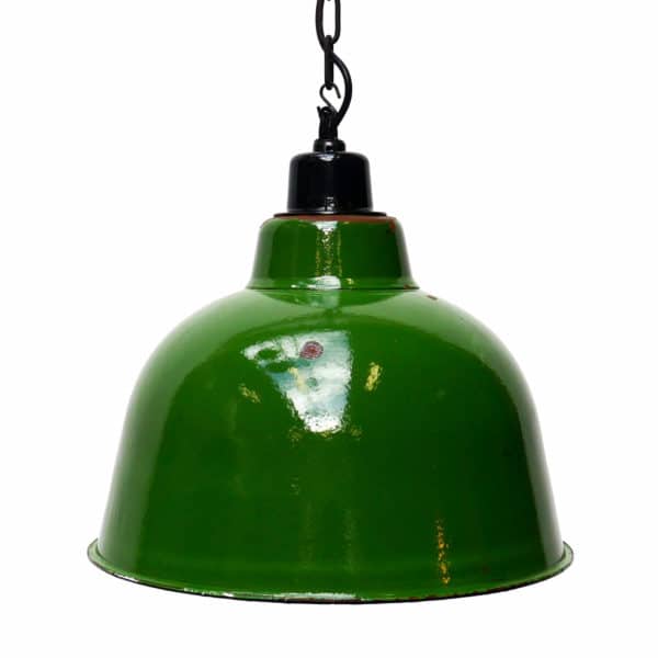 Green enamelled ceiling lamp  anciellitude