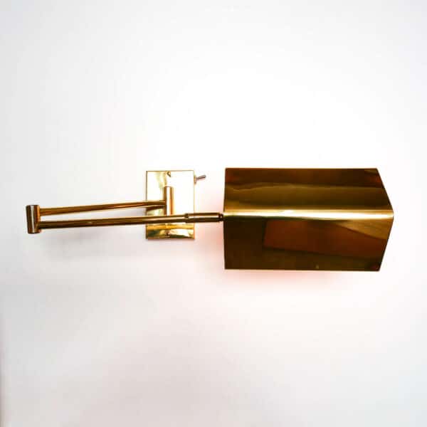 Old brass deployable wall lamp, 2 arms anciellitude