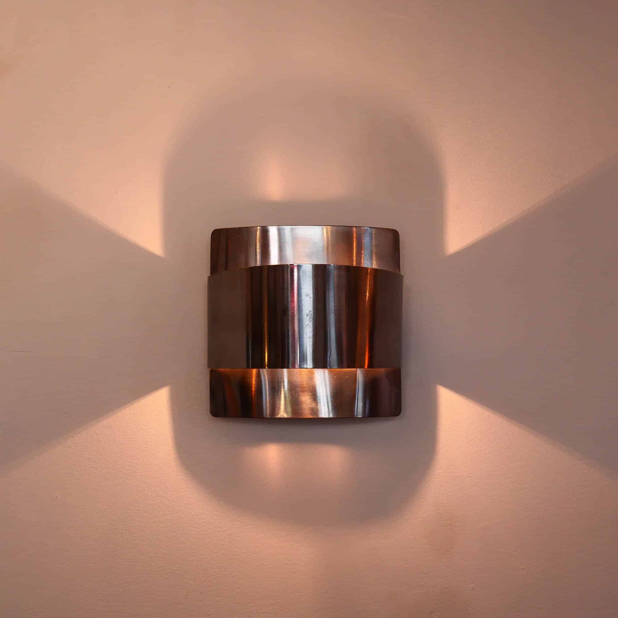 Wall Lights in Polished Steel, by Peter Celsing for Fagerhult – Sweden Circa 60 anciellitude