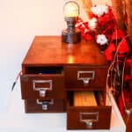 Old Small Borgeaud Cabinet with 4 Drawers anciellitude