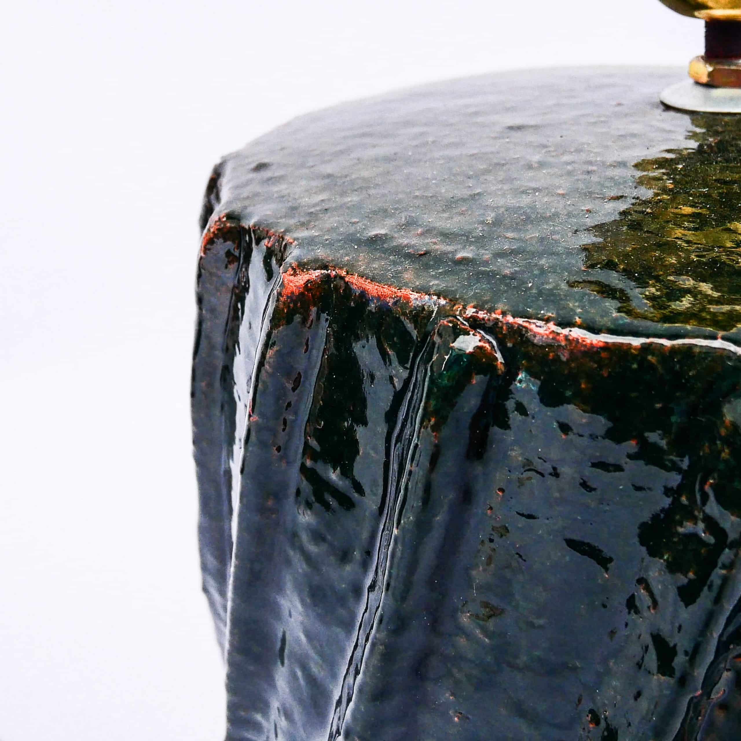 Paire de lampes en terracotta émaillée – Italie, années 1960 anciellitude Paire de lampes en terracotta émaillée – Italie, années 1960 anciellitude