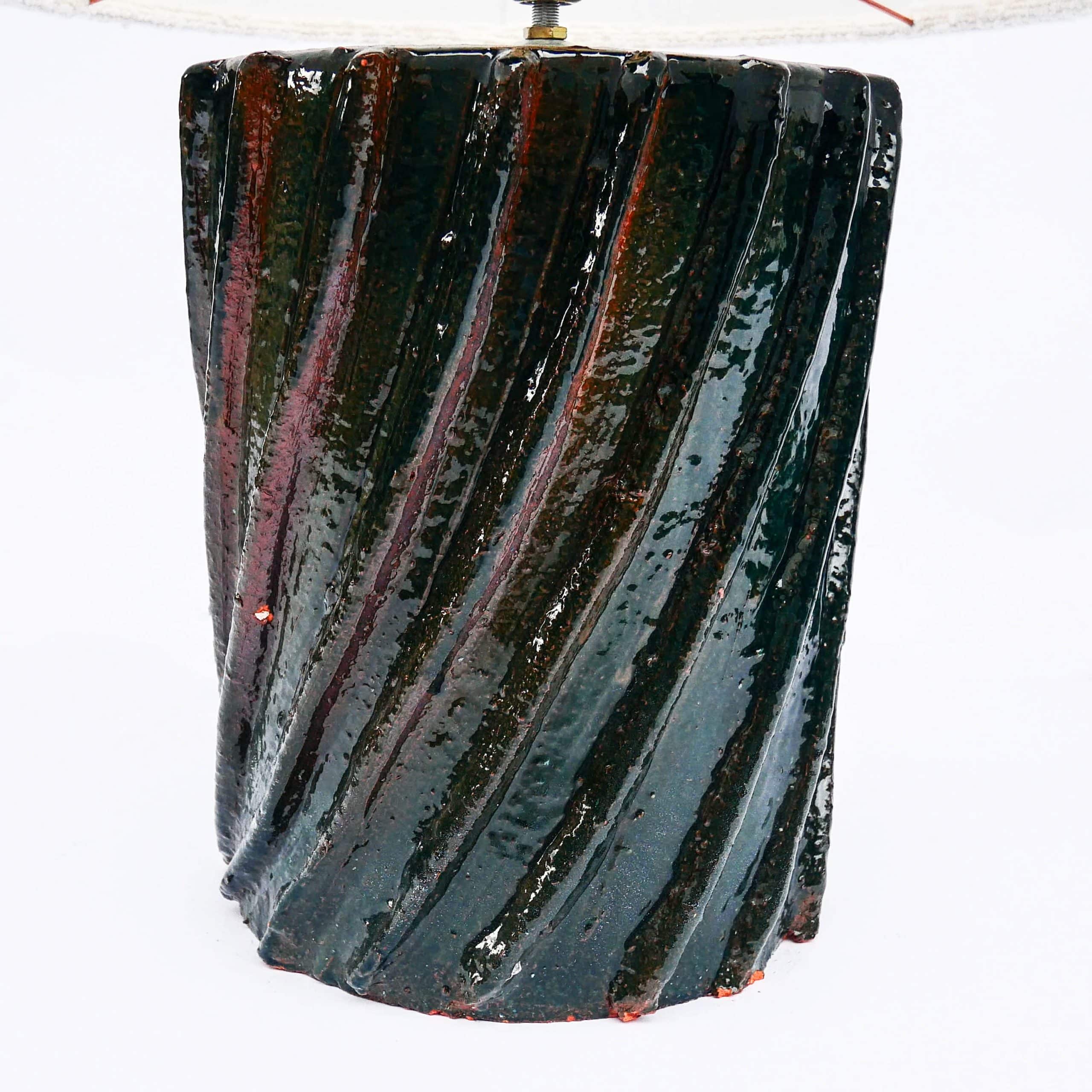 Paire de lampes en terracotta émaillée – Italie, années 1960 anciellitude Paire de lampes en terracotta émaillée – Italie, années 1960 anciellitude