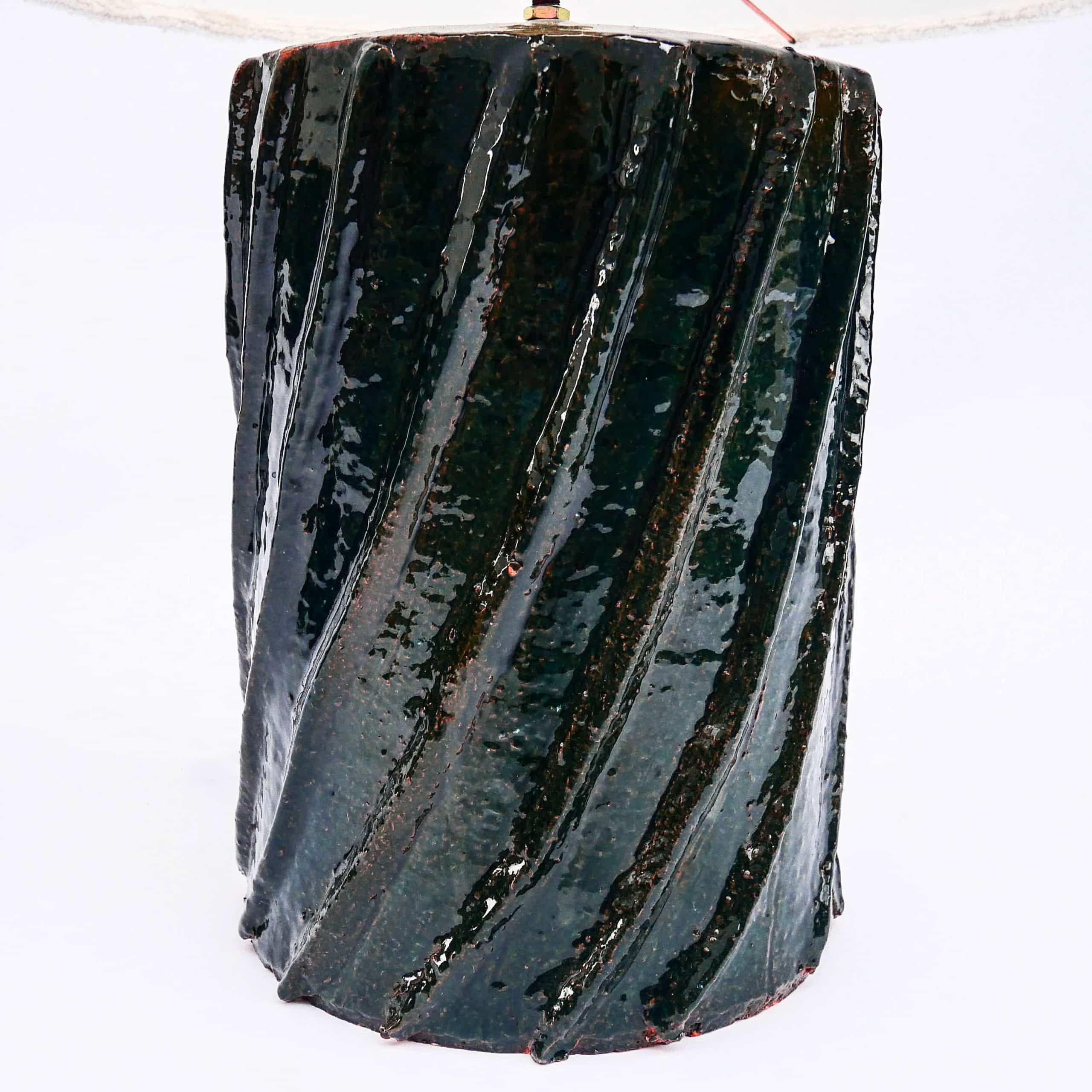 Paire de lampes en terracotta émaillée – Italie, années 1960 anciellitude Paire de lampes en terracotta émaillée – Italie, années 1960 anciellitude