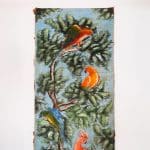 Paire de tableaux anciens – Oiseaux tropicaux – Italie, circa 1950 anciellitude