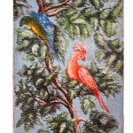 Paire de tableaux anciens – Oiseaux tropicaux – Italie, circa 1950 anciellitude