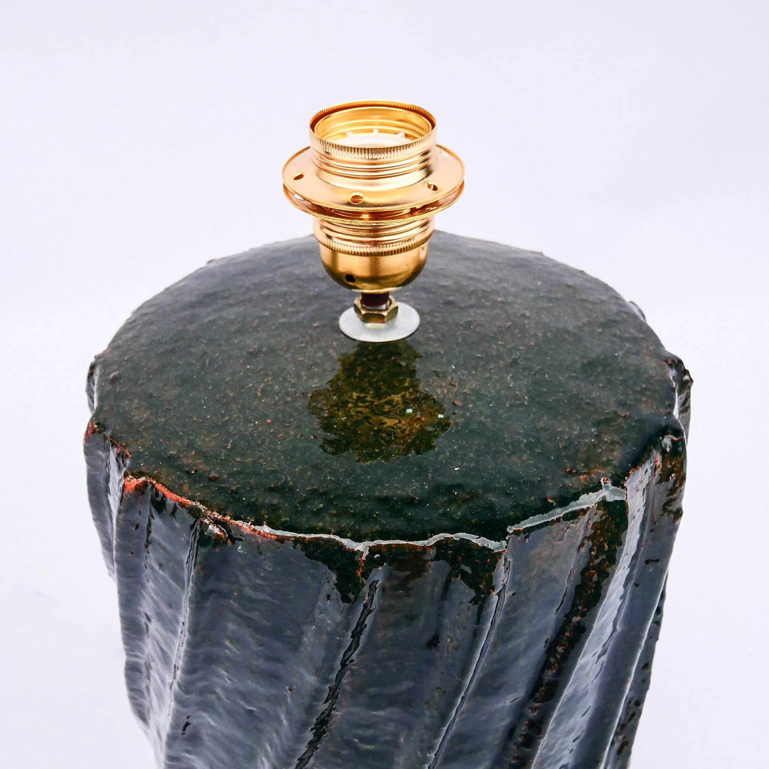 Paire de lampes en terracotta émaillée – Italie, années 1960 anciellitude Paire de lampes en terracotta émaillée – Italie, années 1960 anciellitude