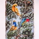 Paire de tableaux anciens – Oiseaux tropicaux – Italie, circa 1950 anciellitude