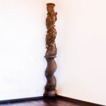 Paire de colonnes salomoniques en bois sculpté et doré – Italie, XVIIᵉ siècle anciellitude