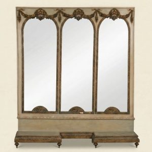 Triple-Arched Trumeau Mirror — Louis XVI Style, 19th Century anciellitude