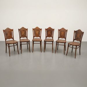 Set of Six Bentwood Chairs — J. & J. Kohn, Vienna, circa 1900 anciellitude