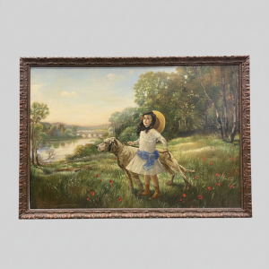 William Brock, Vers la fin du jour, 1907, huile sur toile anciellitude