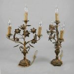 Paire de Lampes « Bouquet de Dévotion » au Sacré-Cœur — Époque XIXe Siècle anciellitude