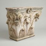 Set of Four Corinthian Capitals in Carved Stone — Neo-Classical Style, Late 19th Century anciellitude