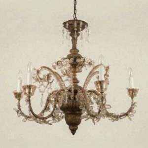 "Bouquet of Light" Chandelier — French Convent Work, 19th Century