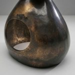 Sculptural Bronze Side Table in 